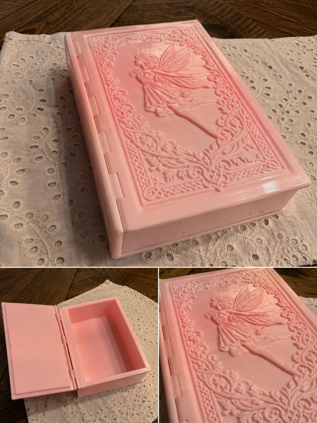 Pink Fairyland Book Storage Box – 3D Printed Whimsical Stash Box