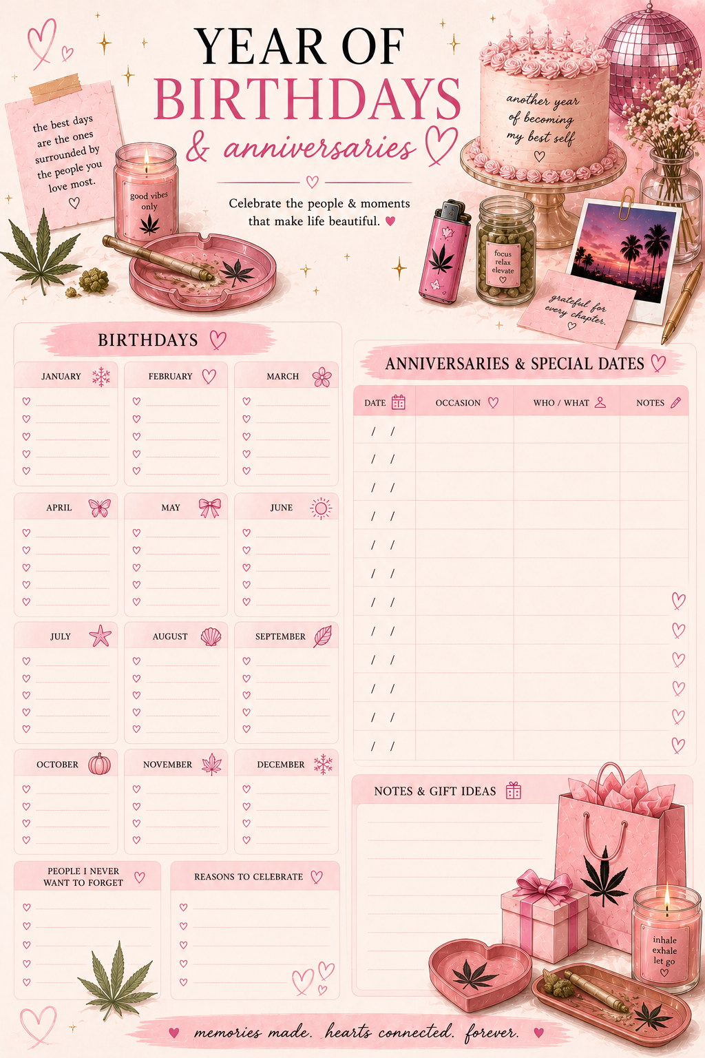 The Classy Smoker Girl Bundle — Planner + Sticker Prints