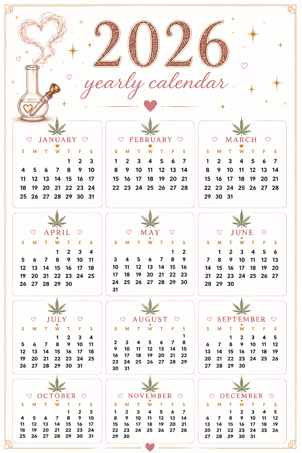 The Classy Smoker Girl Bundle — Planner + Sticker Prints