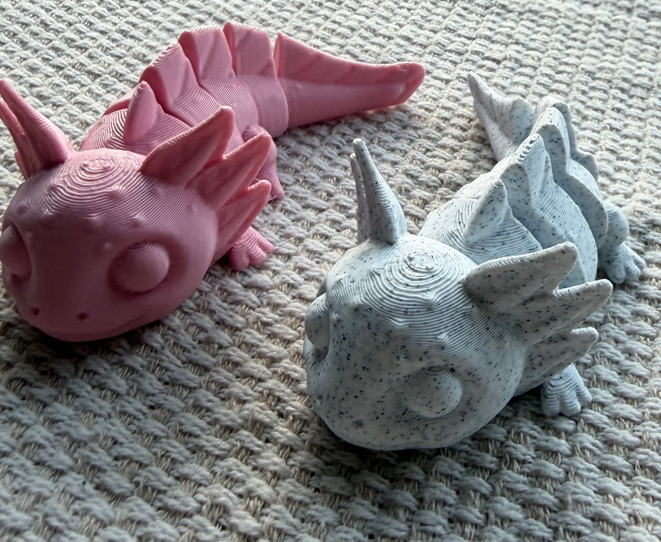 Dreamy Draxolotl – 3D Printed Axolotl Dragon Figure