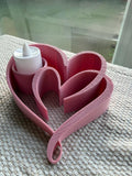 Pink Heart Tea Light Holder – 3D Printed Vibe Decor