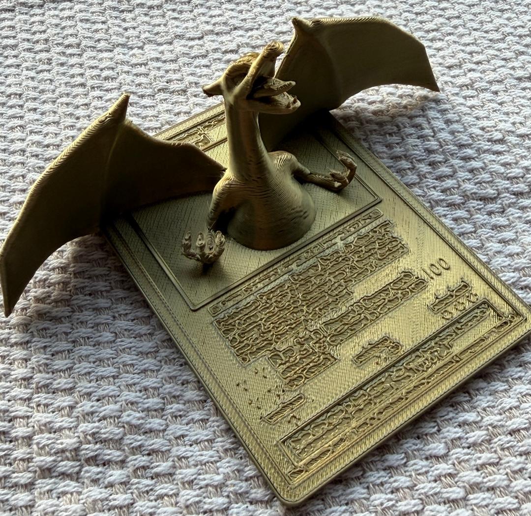 Gold Rush Charizard – 3D Printed Card Display