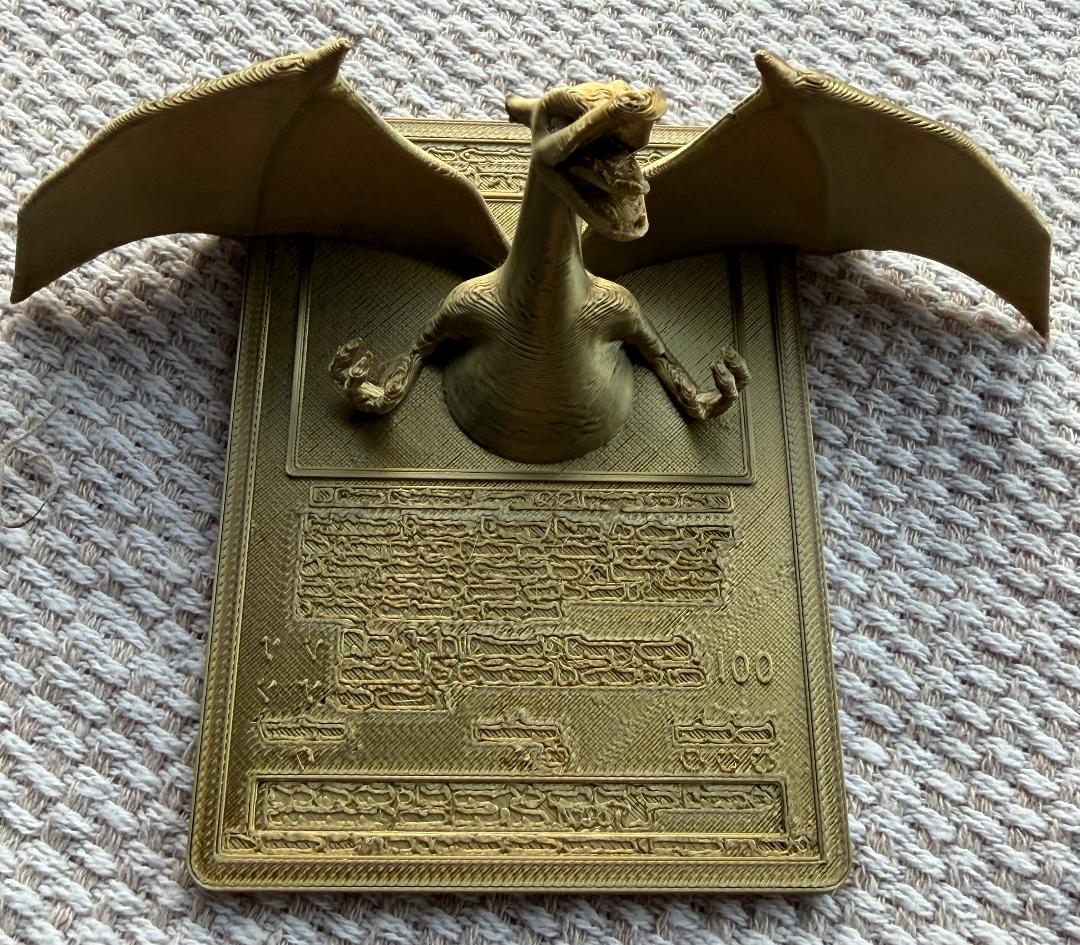 Gold Rush Charizard – 3D Printed Card Display