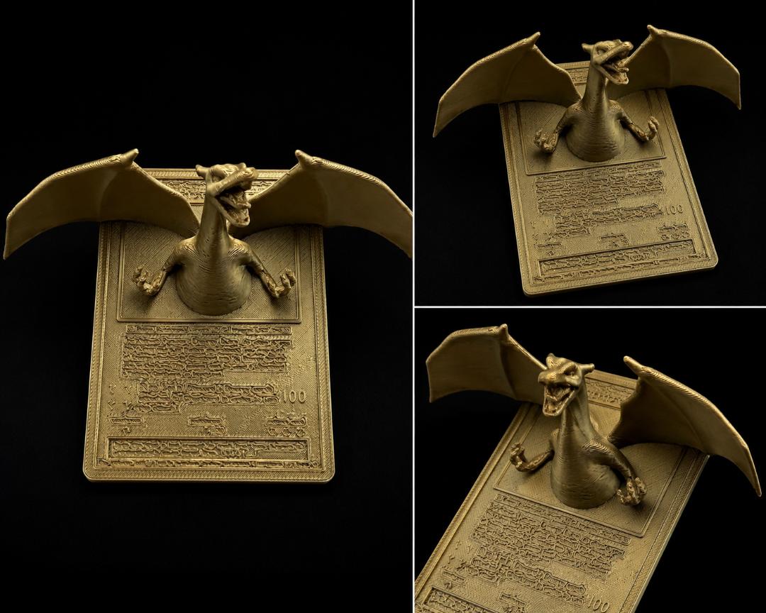 Gold Rush Charizard – 3D Printed Card Display